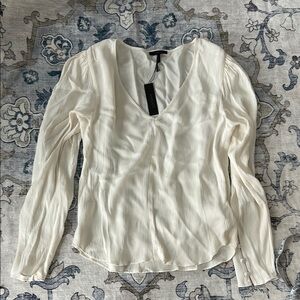 10/$25  BobiBLACK// cream blouse, size M
